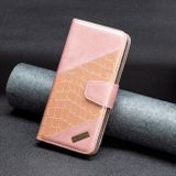 Peňaženkové kožené puzdro CROCODILE na Samsung Galaxy A23 5G - Ružovozlatá