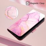 Peňaženkové kožené puzdro Marble na Motorola Edge 20 Lite - Ružová Fialová Modrá