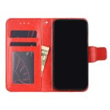 Peňaženkové kožené puzdro CRYSTAL na Oppo A54 5G - Červená