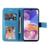 Peňaženkové kožené puzdro 7-PETAL na Samsung Galaxy A23 5G - Modrá