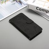 Peňaženkové kožené puzdro BUTTERFLY na Oppo A54 5G - Čierna