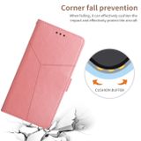 Peňaženkové kožené puzdro STITCHING na Xiaomi Redmi 10C – Ružovozlatá
