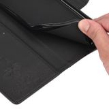 Peňaženkové kožené puzdro EMBOSSED na Xiaomi Redmi 10C – Čierna