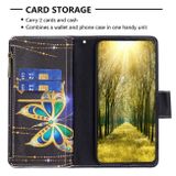 Peňaženkové kožené puzdro Drawing Zipper na Oppo Reno 7 5G - Big Butterfly