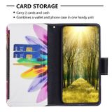 Peňaženkové kožené puzdro Drawing Zipper na Oppo Reno 7 5G - Sun Flower