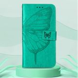 Peňaženkové kožené puzdro BUTTERFLY na Xiaomi Redmi Note 11 Pro - Zelená