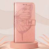 Peňaženkové kožené puzdro BUTTERFLY na Xiaomi Redmi Note 11 Pro - Ružovozlatá