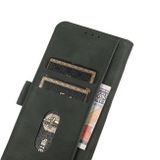 Peňaženkové kožené puzdro KHAZNEH Matte na Motorola Moto E20 / E30 / E40 - Zelená