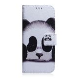 Peňaženkové kožené puzdro COLOURED na Motorola Moto G52 - Panda