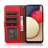 Peňaženkové kožené puzdro KHAZNEH Litchi na Motorola Edge 20 - Červená