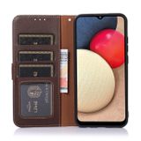 Peňaženkové kožené puzdro KHAZNEH Litchi na Xiaomi 12 Pro - Hnedá