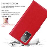 Peňaženkové kožené puzdro EMBOSSED na Honor X8 4G – Červená