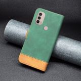 Peňaženkové kožené puzdro Color Matching Skin na Motorola Moto E20 / E30 / E40 - Zelená