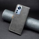 Peňaženkové kožené puzdro Thread na Xiaomi 12 Pro - Čierna