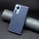 Peňaženkové kožené puzdro Thread na Xiaomi 12 Pro - Modrá