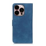 Peňaženkové kožené puzdro KHAZNEH na iPhone 14 Pro Max - Modrá