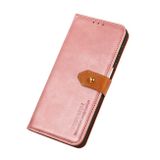 Peňaženkové kožené puzdro KHAZNEH na Motorola Edge 30 - Ružové zlato