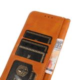 Peňaženkové kožené puzdro KHAZNEH na Motorola Edge 30 - Hnedá