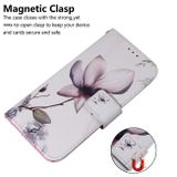 Peňaženkové kožené puzdro na Motorola Edge 30 - Magnolia Flower