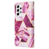 Peňaženkové 3D puzdro MARBLE na Samsung Galaxy A23 5G - Fialová