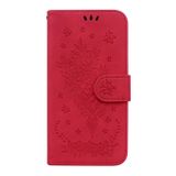Peňaženkové kožené puzdro BUTTERFLY na Xiaomi 12X – Červená