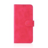 Peňaženkové kožené puzdro Skin feel na Motorola Edge 30 - Ružovo červená