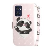 Peňaženkové 3D puzdro na Oppo Reno 7 5G - Heart Panda