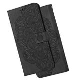 Peňaženkové kožené puzdro EMBOSSED na Xiaomi 12 Lite – Čierna