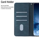 Peňaženkové kožené puzdro EMBOSSED na Xiaomi 12 Lite – Modrá