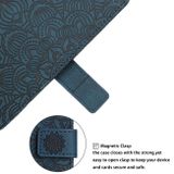 Peňaženkové kožené puzdro EMBOSSED na Xiaomi 12 Lite – Modrá