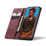 Peňaženkové kožené puzdro CaseMe na Xiaomi 12 Pro - Vínovo červená