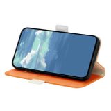 Peňaženkové kožené puzdro LITCHI na Xiaomi 12 Lite – Oranžová
