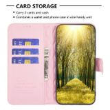 Peňaženkové kožené puzdro LATTICE na Xiaomi 12 Lite – Ružová