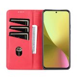 Peňaženkové kožené puzdro AZNS MAGNETIC na Xiaomi 12 Lite – Červená