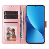 Peňaženkové kožené puzdro SUNFLOWER na Xiaomi 12 Lite – Ružová
