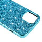 Gumený Glitter kryt na iPhone 14 Pro - Modrá