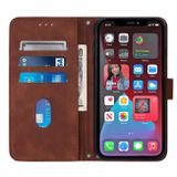 Peňaženkové kožené puzdro CROSSBODY na iPhone 14 Pro Max - Hnedá