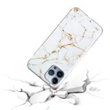 Gumený kryt MARBLE na iPhone 14 Pro - Biela