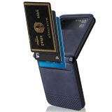 Kožený kryt Vintage na Samsung Galaxy Z Flip4 - Modrá