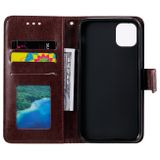 Peňaženkové kožené puzdro TOTEM na iPhone 14 Plus - Hnedá