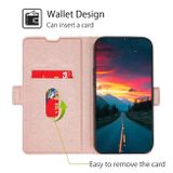 Peňaženkové kožené puzdro ULTRA-THIN na iPhone 14 Pro - Ružovozlatá