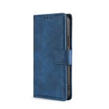 Peňaženkové kožené puzdro CROCODILE na iPhone 14 - Modrá