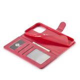 Peňaženkové kožené puzdro LC.IMEEKE na iPhone 14 Pro - Červená