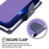 Peňaženkové kožené puzdro GOOSPERY na iPhone 14 Pro Max - Fialová
