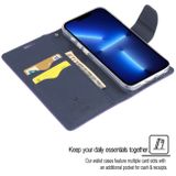 Peňaženkové kožené puzdro GOOSPERY na iPhone 14 Pro Max - Fialová