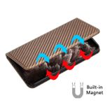 Peňaženkové kožené puzdro MAGNETIC na iPhone 14 Pro - Hnedá
