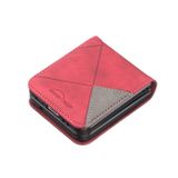 Kožený kryt Rhombus na Samsung Galaxy Z Flip4 - Červená