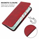 Peňaženkové kožené puzdro Magnetic na Honor 70 - Červená