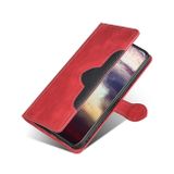 Peňaženkové kožené puzdro Skin Feel na Motorola Edge 30 Fusion - Červená
