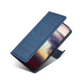 Peňaženkové kožené puzdro Crocodile na Motorola Edge 30 Fusion - Modrá